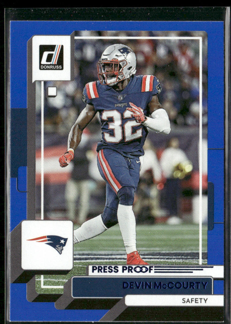 Devin McCourty 2022 Donruss Blue Press Proof #139 New England Patriots
