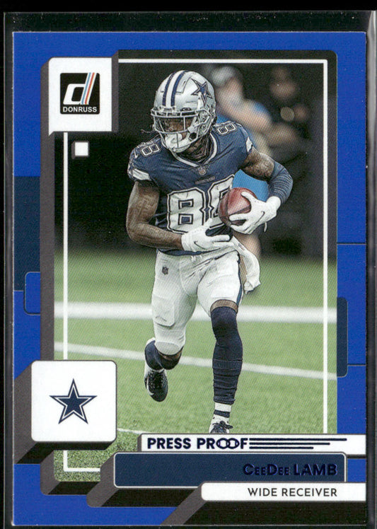 CeeDee Lamb 2022 Donruss Blue Press Proof #150 Dallas Cowboys