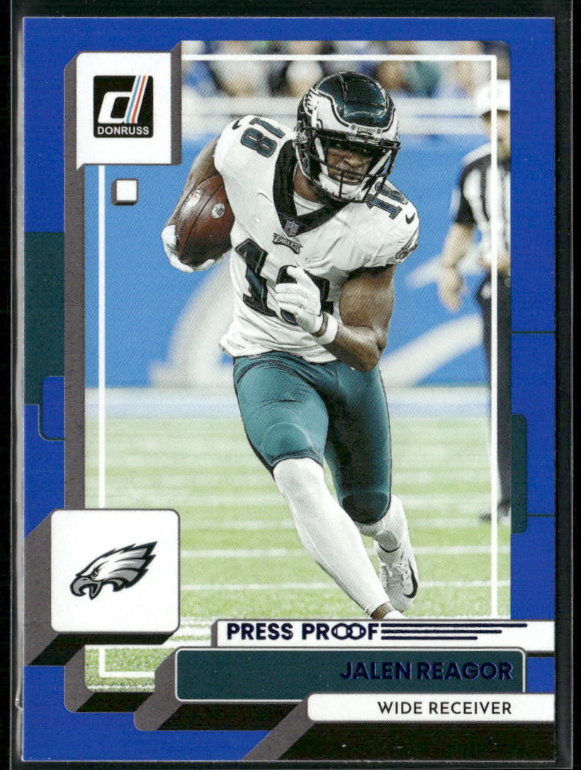 Jalen Reagor 2022 Donruss Blue Press Proof #169 Philadelphia Eagles