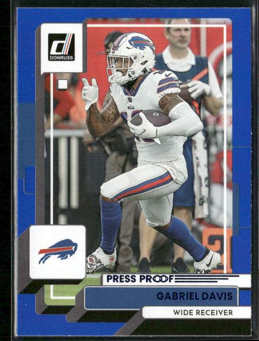 Gabriel Davis 2022 Donruss Blue Press Proof #112 Buffalo Bills