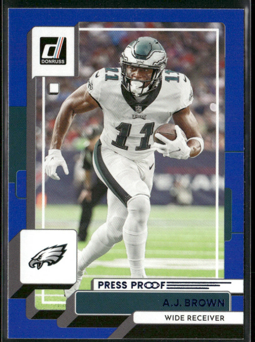 A.J. Brown 2022 Donruss Blue Press Proof #68 Philadelphia Eagles