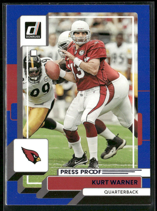 Kurt Warner 2022 Donruss Blue Press Proof #1 Arizona Cardinals