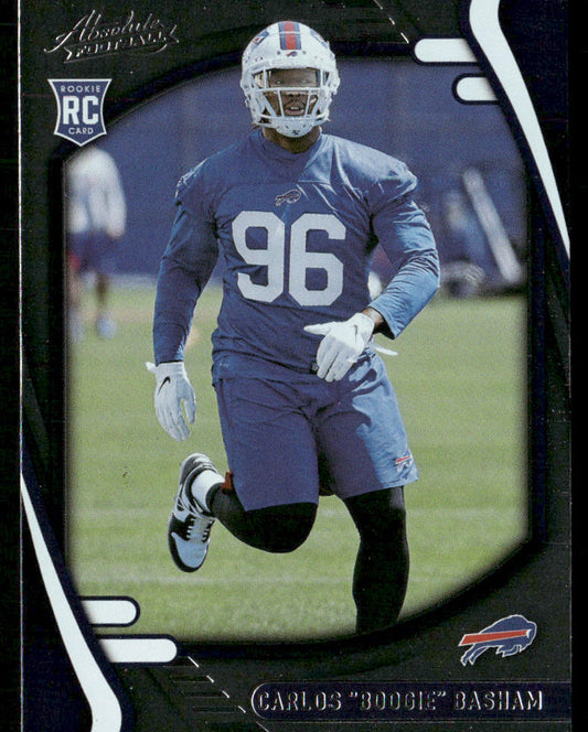Carlos "Boogie" Basham 2021 Panini Absolute Retail #151 RC Buffalo Bills