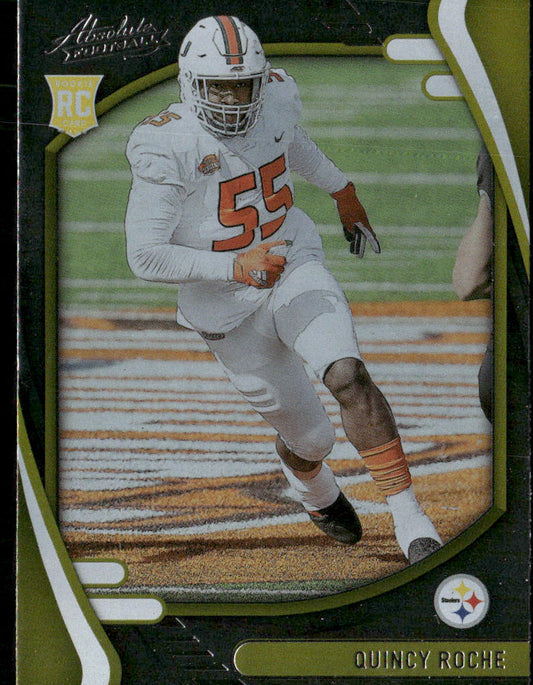 Quincy Roche 2021 Panini Absolute Retail #164 RC Pittsburgh Steelers