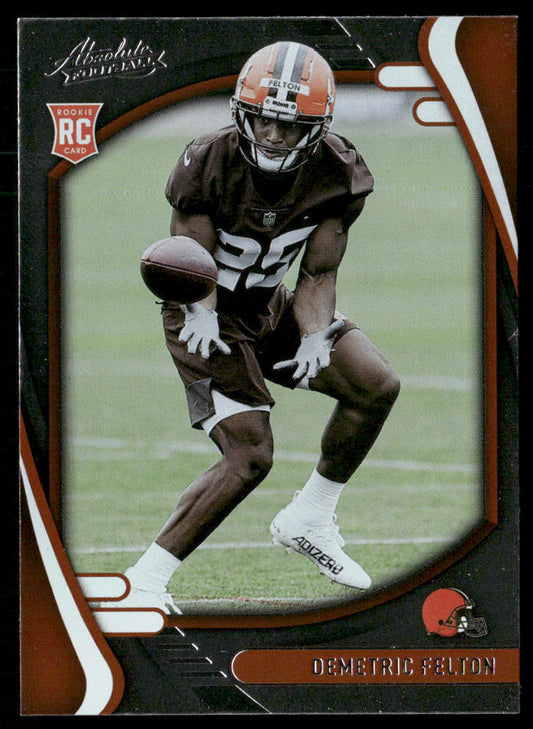 Demetric Felton 2021 Panini Absolute Retail #170 RC Cleveland Browns