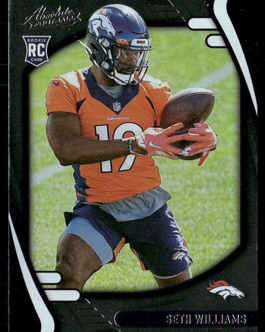 Seth Williams 2021 Panini Absolute Retail #172 RC Denver Broncos