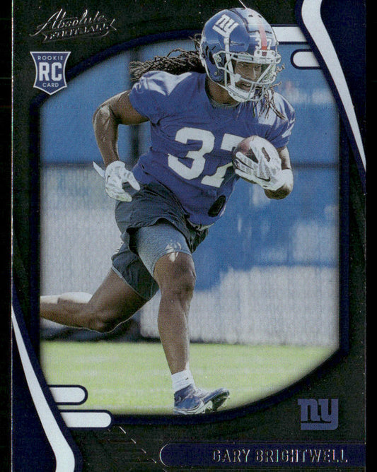 Gary Brightwell 2021 Panini Absolute Retail #174 RC New York Giants