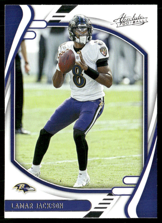 Lamar Jackson 2021 Panini Absolute Retail #30 Baltimore Ravens
