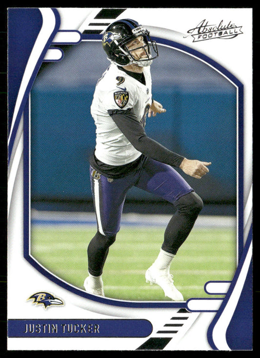 Justin Tucker 2021 Panini Absolute Retail #31 Baltimore Ravens