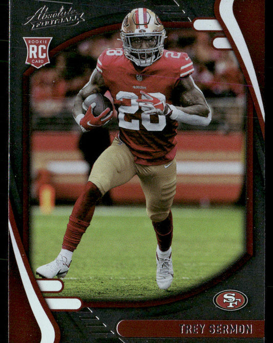 Trey Sermon 2021 Panini Absolute Retail #126 RC San Francisco 49ers