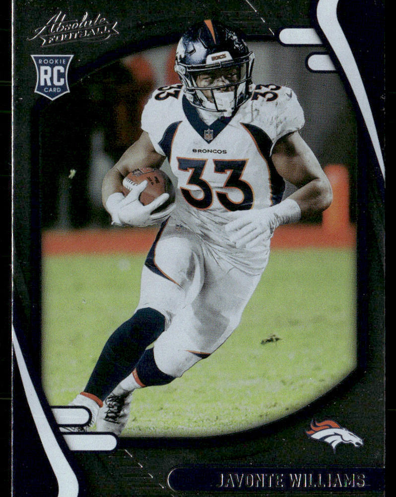 Javonte Williams 2021 Panini Absolute Retail #115 RC Denver Broncos