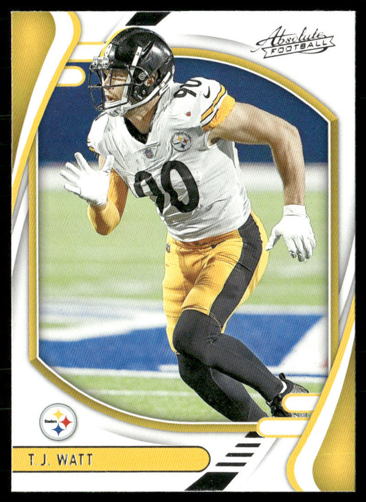 T.J. Watt 2021 Panini Absolute Retail #95 Pittsburgh Steelers