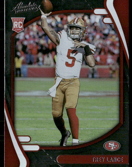Trey Lance 2021 Panini Absolute Retail #103 RC San Francisco 49ers