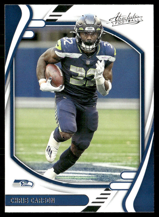 Chris Carson 2021 Panini Absolute Retail #87 Seattle Seahawks