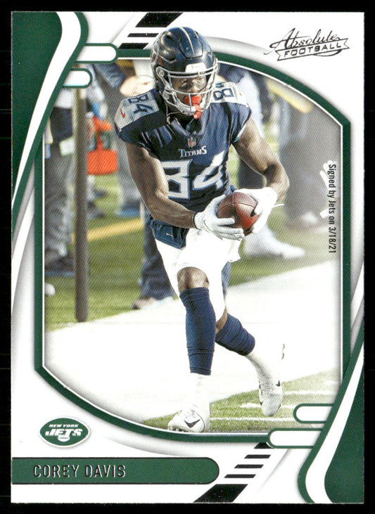 Corey Davis 2021 Panini Absolute Retail #88 New York Jets