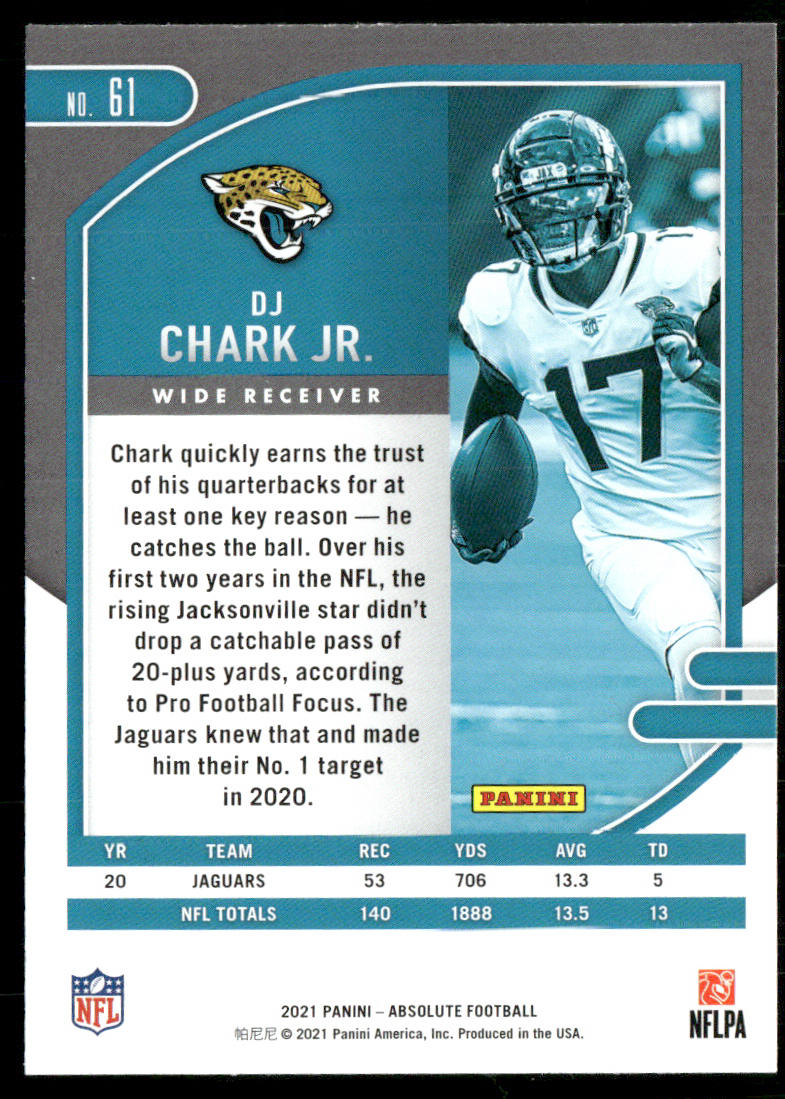 DJ Chark Jr. 2021 Panini Absolute Retail #61 Jacksonville Jaguars