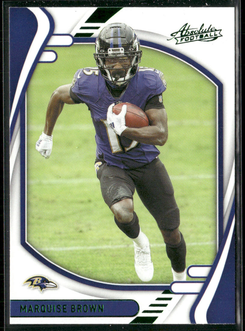 Marquise Brown 2021 Panini Absolute Green #32 Baltimore Ravens