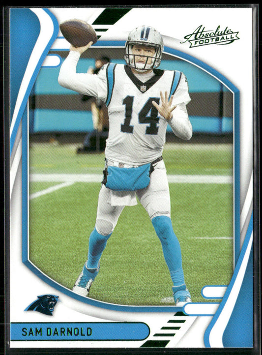 Sam Darnold 2021 Panini Absolute Green #89 Carolina Panthers