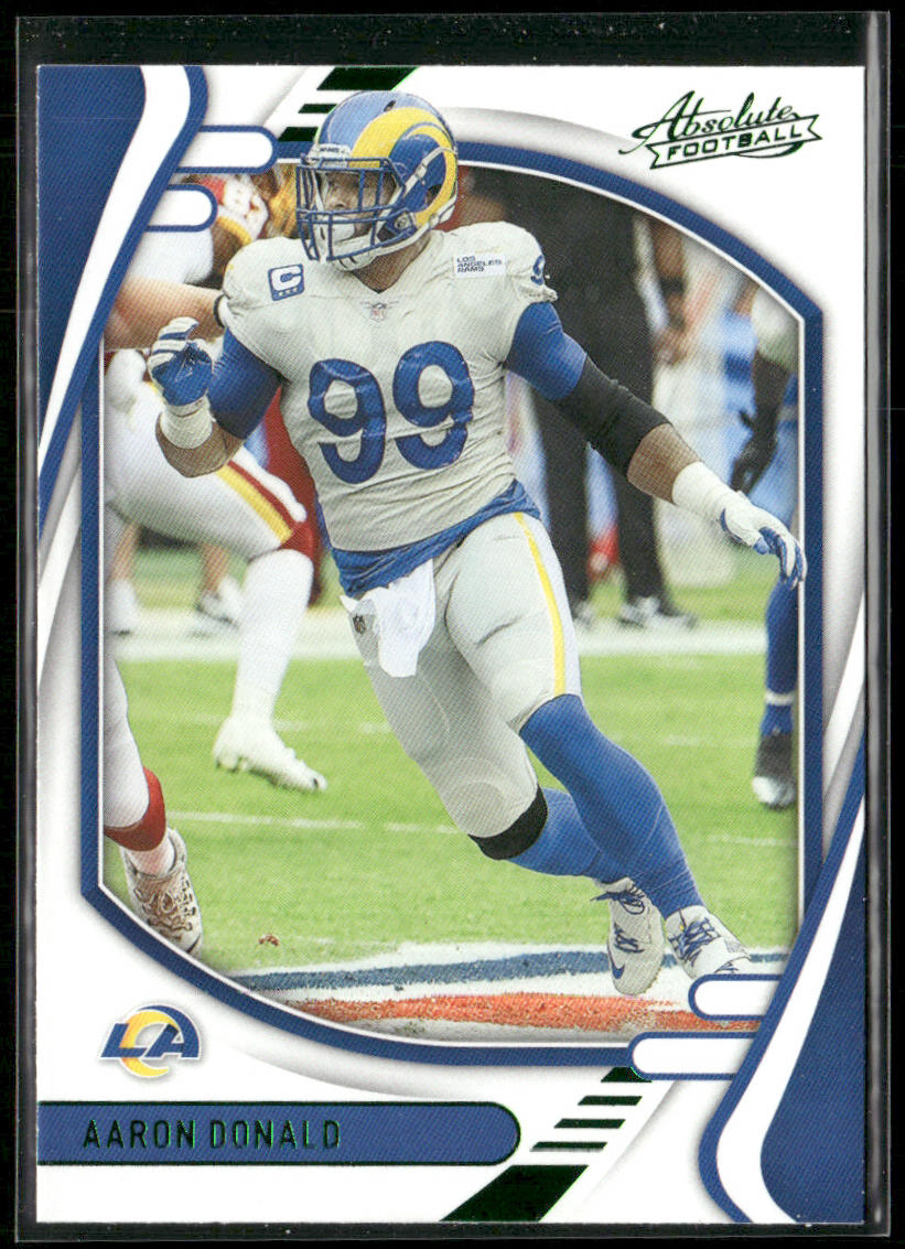 Aaron Donald 2021 Panini Absolute Green #4 Los Angeles Rams