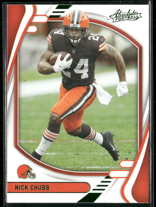 Nick Chubb 2021 Panini Absolute Green #46 Cleveland Browns