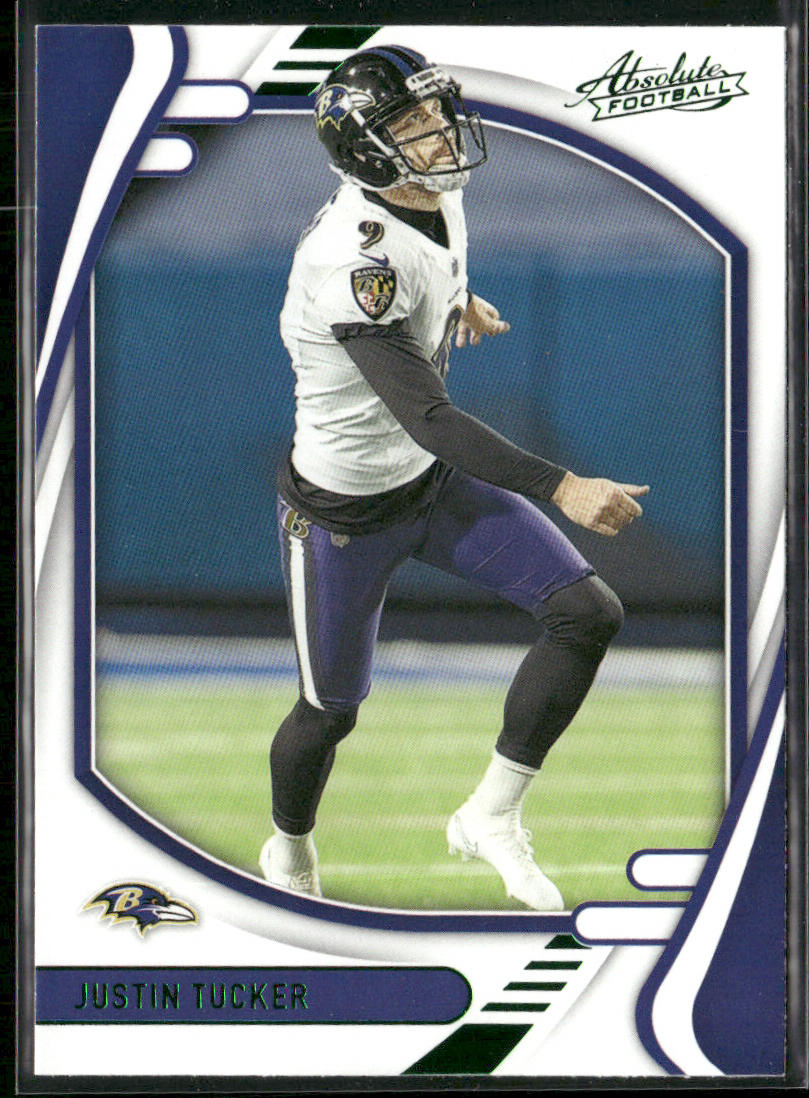 Justin Tucker 2021 Panini Absolute Green #31 Baltimore Ravens