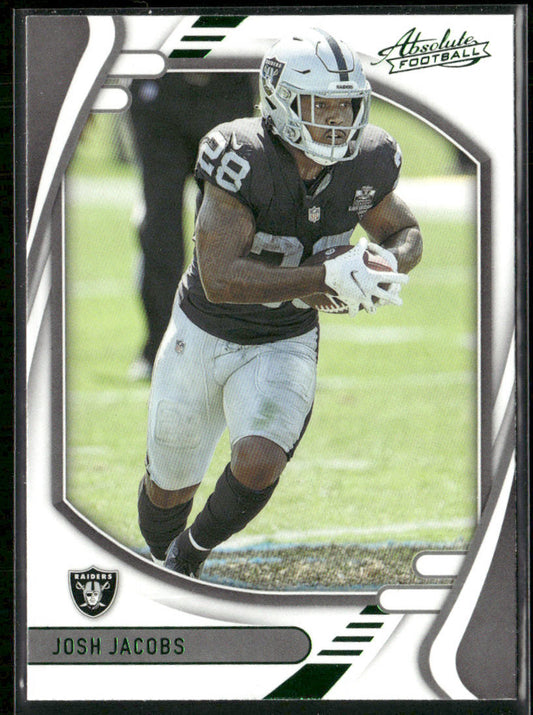 Josh Jacobs 2021 Panini Absolute Green #72 Las Vegas Raiders