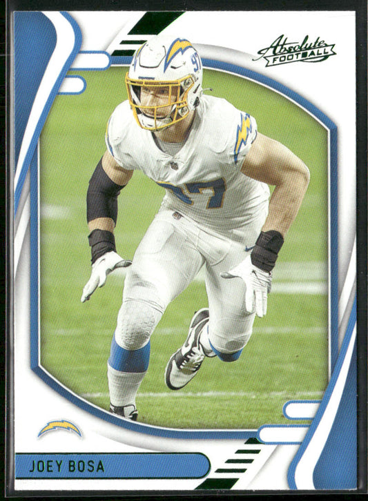 Joey Bosa 2021 Panini Absolute Green #75 Los Angeles Chargers