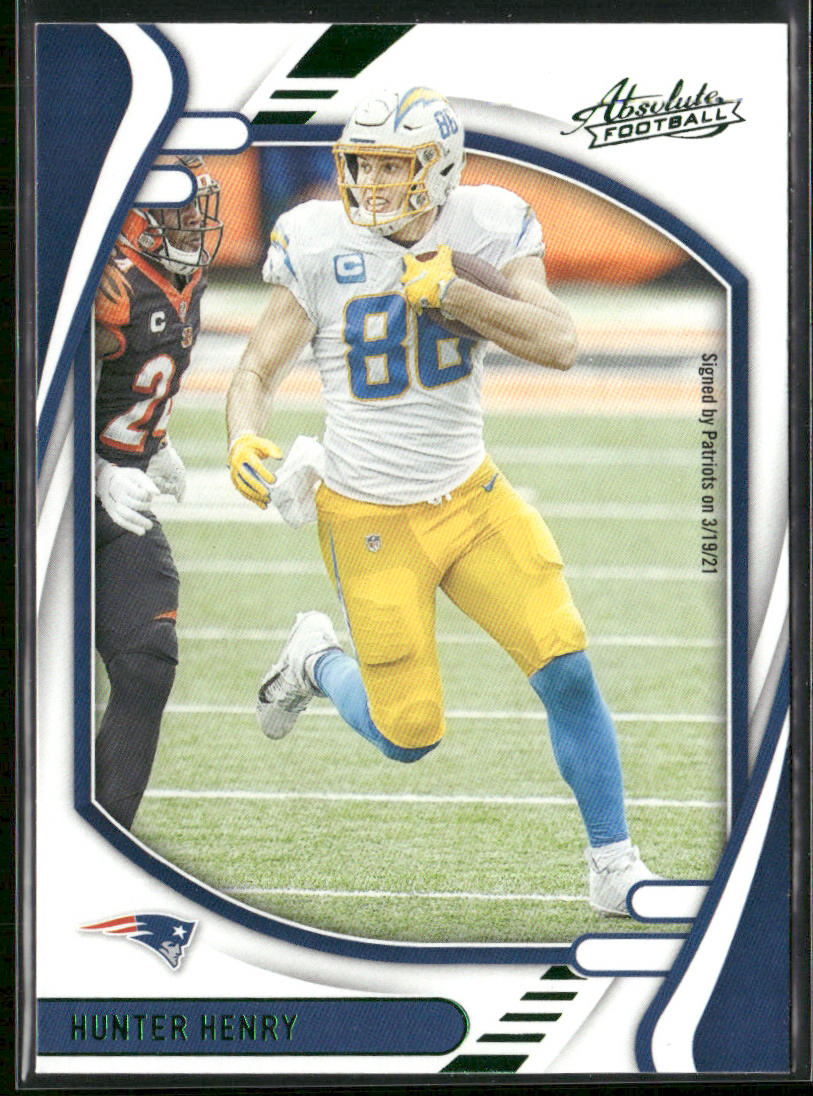Hunter Henry 2021 Panini Absolute Green #28 New England Patriots