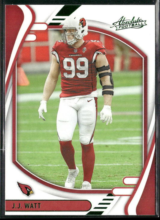 J.J. Watt 2021 Panini Absolute Green #14 Arizona Cardinals