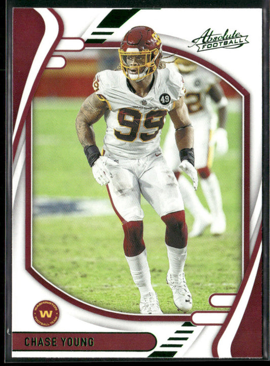Chase Young 2021 Panini Absolute Green #19 Washington Football Team