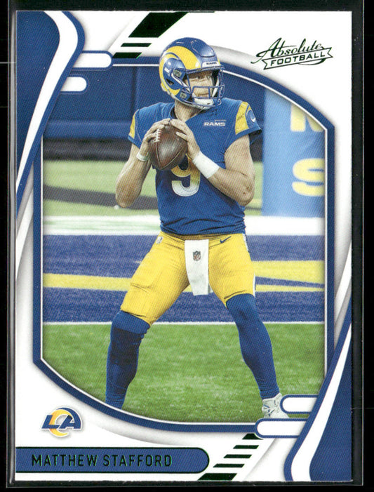 Matthew Stafford 2021 Panini Absolute Green #3 Los Angeles Rams