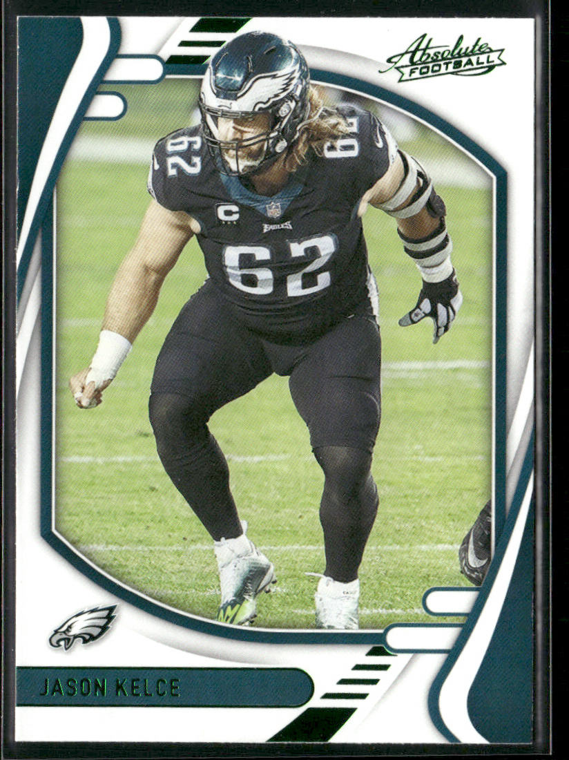 Jason Kelce 2021 Panini Absolute Green #77 Philadelphia Eagles
