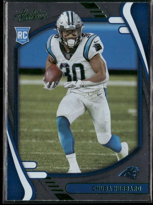 Chuba Hubbard 2021 Panini Absolute Green #134 Carolina Panthers