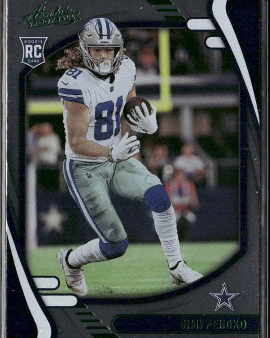 Simi Fehoko 2021 Panini Absolute Green #141 Dallas Cowboys