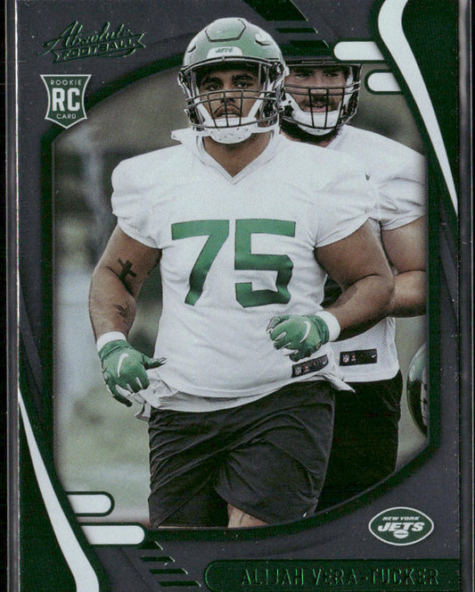 Alijah Vera-Tucker 2021 Panini Absolute Green #199 New York Jets