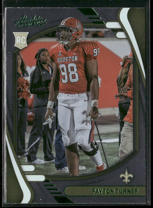 Payton Turner 2021 Panini Absolute Green #194 New Orleans Saints
