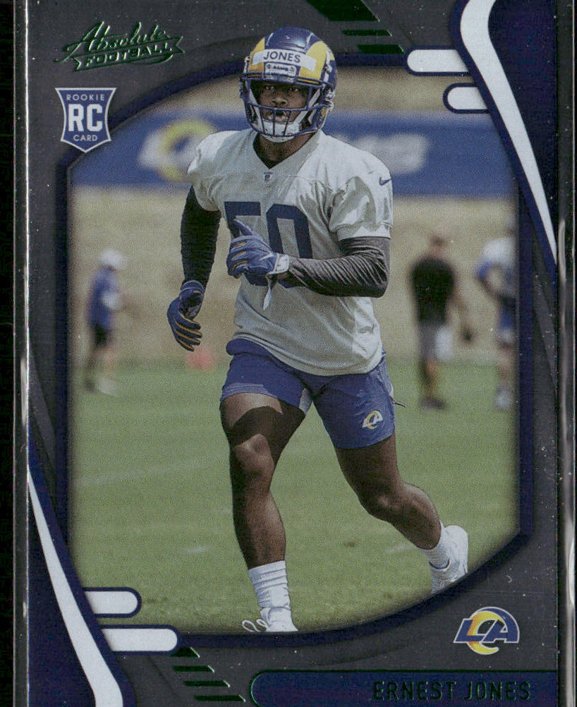Ernest Jones 2021 Panini Absolute Green #190 Los Angeles Rams