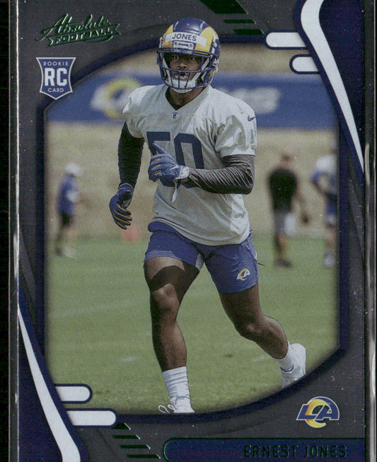 Ernest Jones 2021 Panini Absolute Green #190 Los Angeles Rams