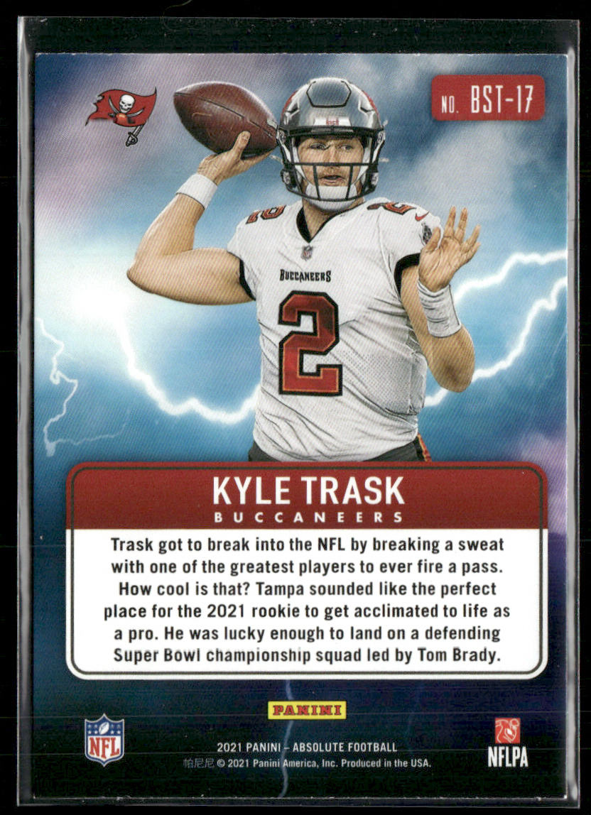 Kyle Trask 2021 Panini Absolute By Storm #BST-17 Tampa Bay Buccaneers