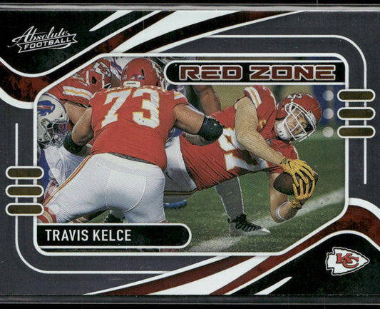 Travis Kelce 2021 Panini Absolute Red Zone #RZ4 Kansas City Chiefs