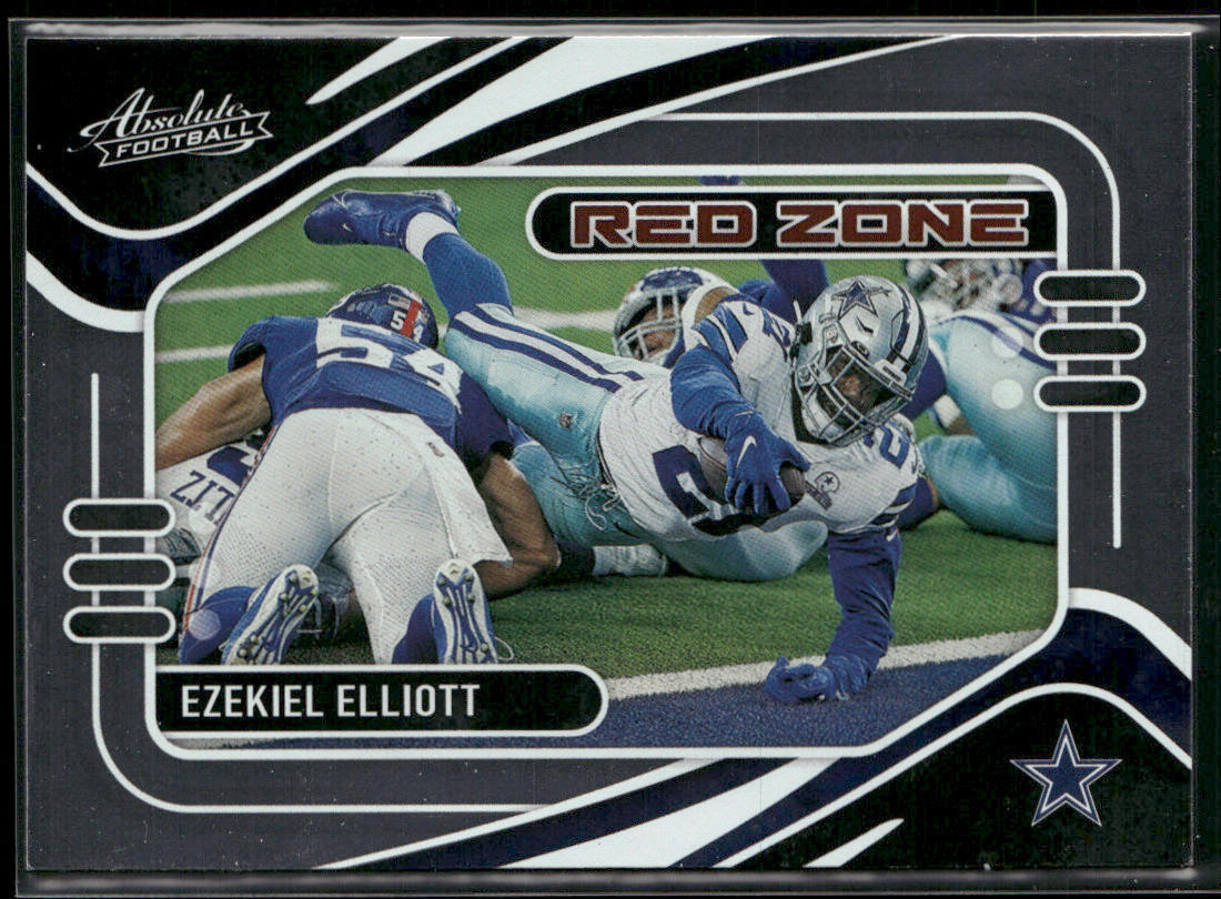 Ezekiel Elliott 2021 Panini Absolute Red Zone #RZ8 Dallas Cowboys
