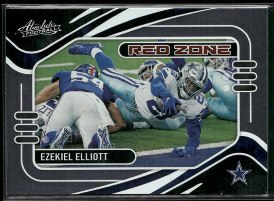 Ezekiel Elliott 2021 Panini Absolute Red Zone #RZ8 Dallas Cowboys