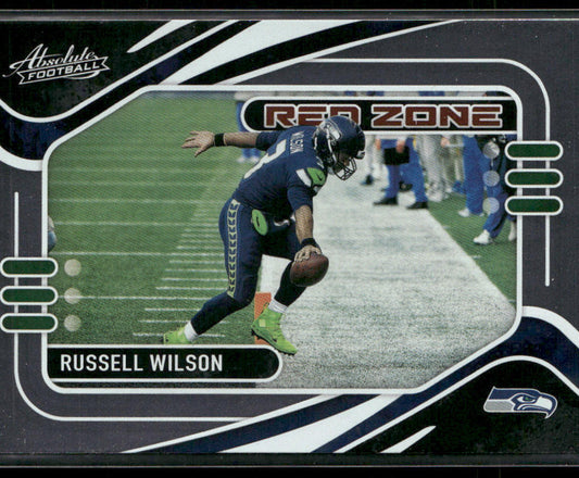Russell Wilson 2021 Panini Absolute Red Zone #RZ19 Seattle Seahawks