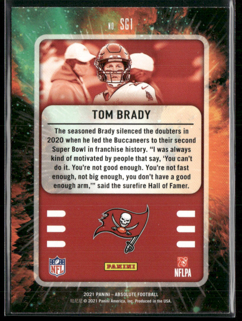Tom Brady 2021 Panini Absolute Star Gazing #SG1 Tampa Bay Buccaneers