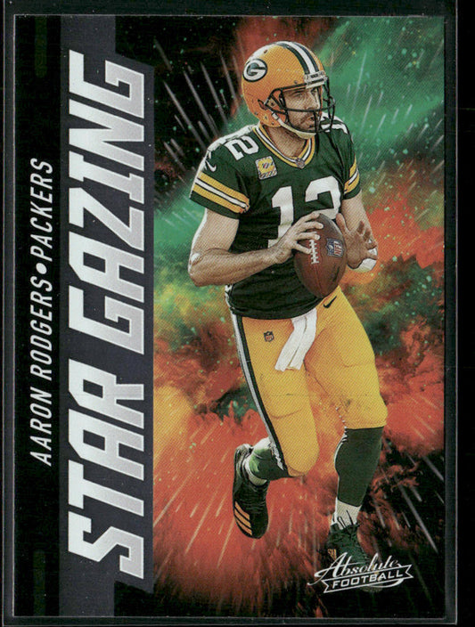 Aaron Rodgers 2021 Panini Absolute Star Gazing #SG5 Green Bay Packers