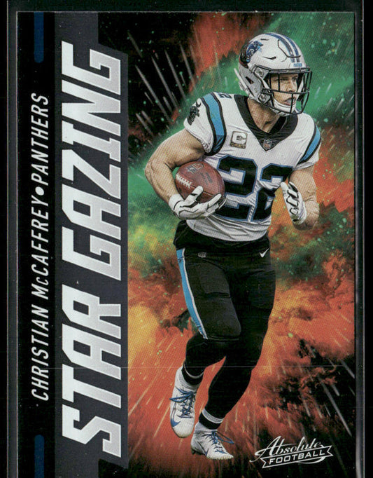Christian McCaffrey 2021 Panini Absolute Star Gazing #SG10 Carolina Panthers