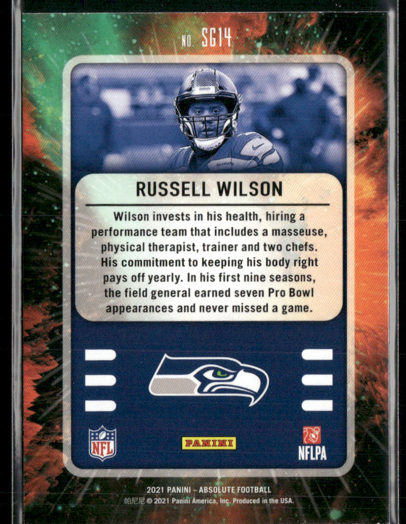 Russell Wilson 2021 Panini Absolute Star Gazing #SG14 Seattle Seahawks