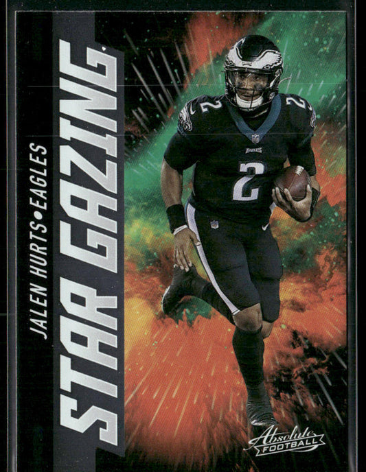 Jalen Hurts 2021 Panini Absolute Star Gazing #SG18 Philadelphia Eagles