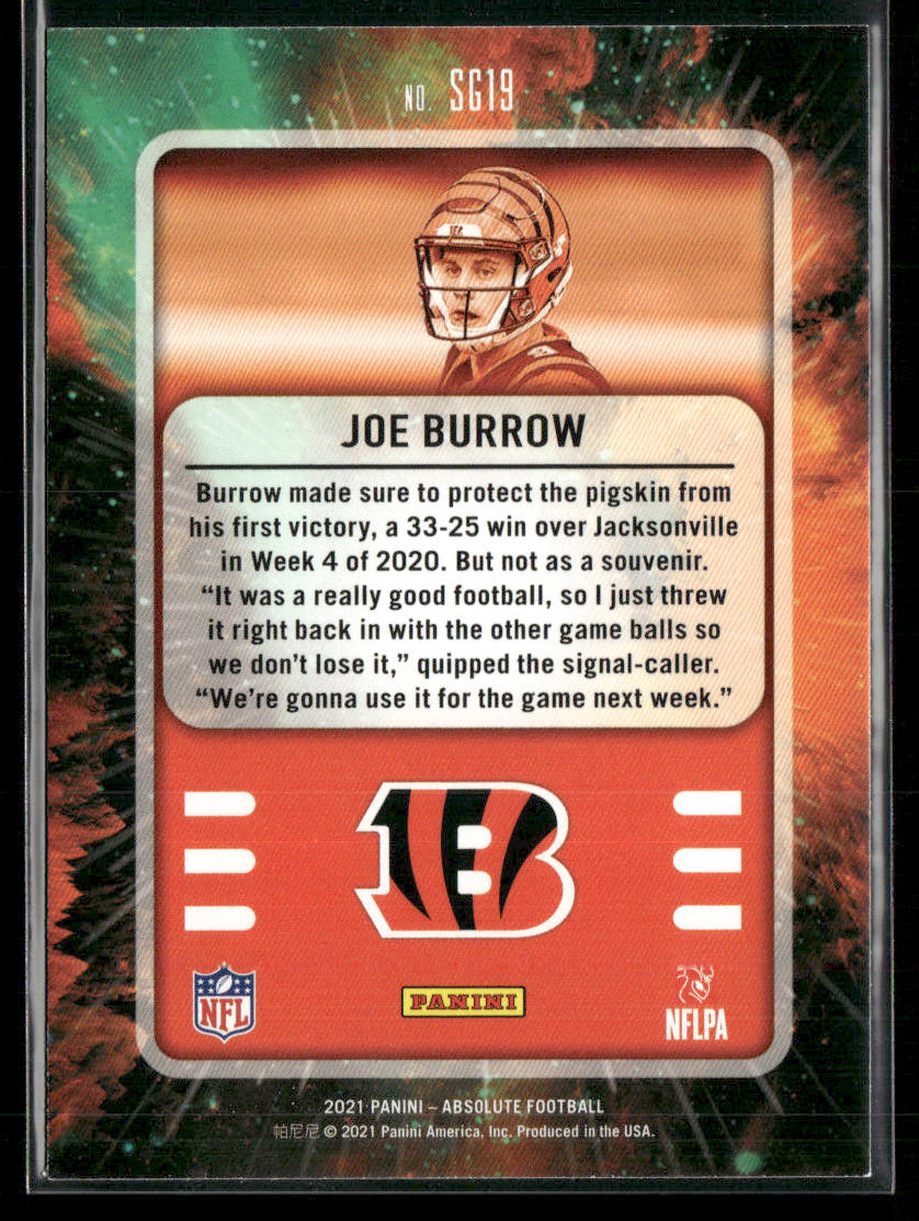 Joe Burrow 2021 Panini Absolute Star Gazing #SG19 Cincinnati Bengals