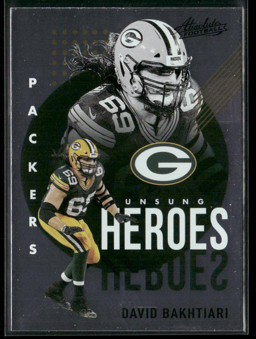 David Bakhtiari 2021 Panini Absolute Unsung Heroes #UH1 Green Bay Packers
